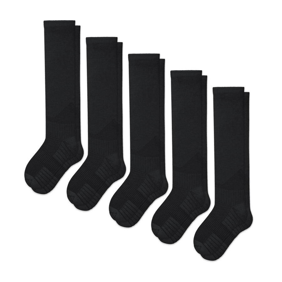 Black Compression Socks Bundle 5-Pack