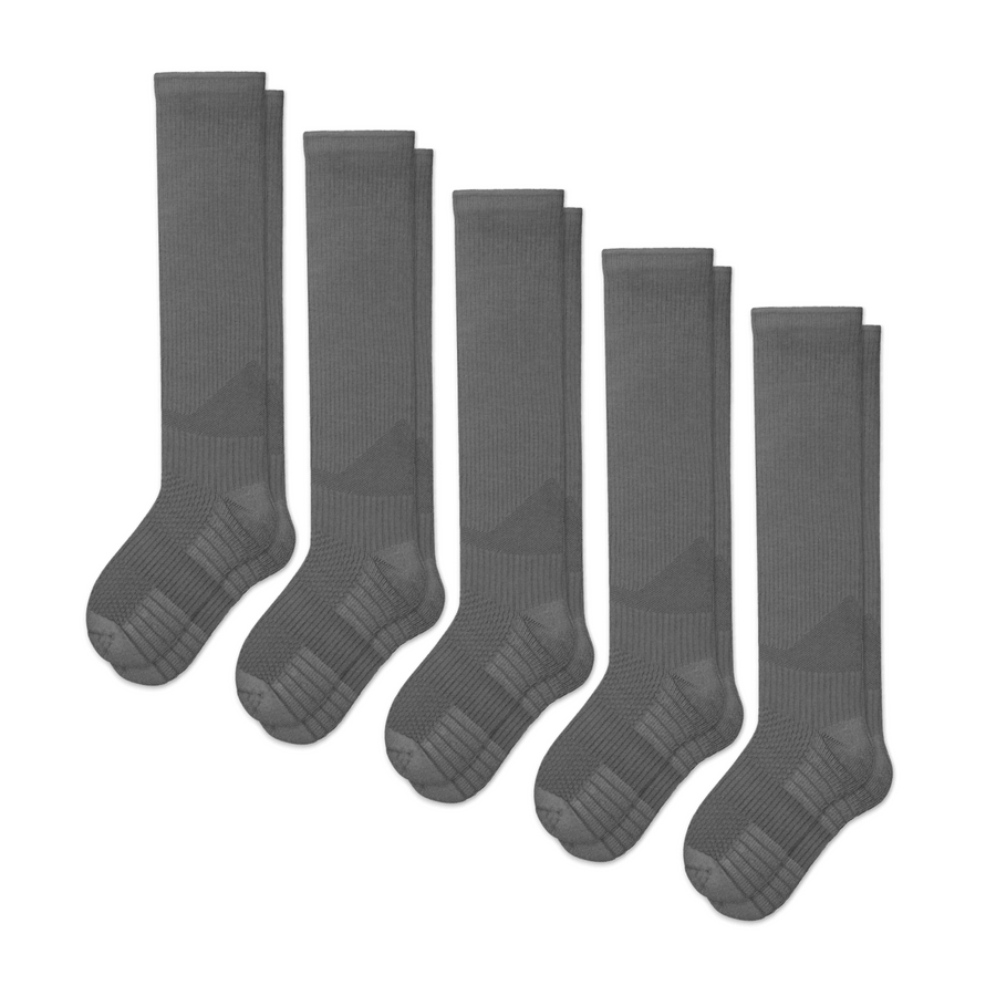 Gray Compression Socks Bundle 5-Pack